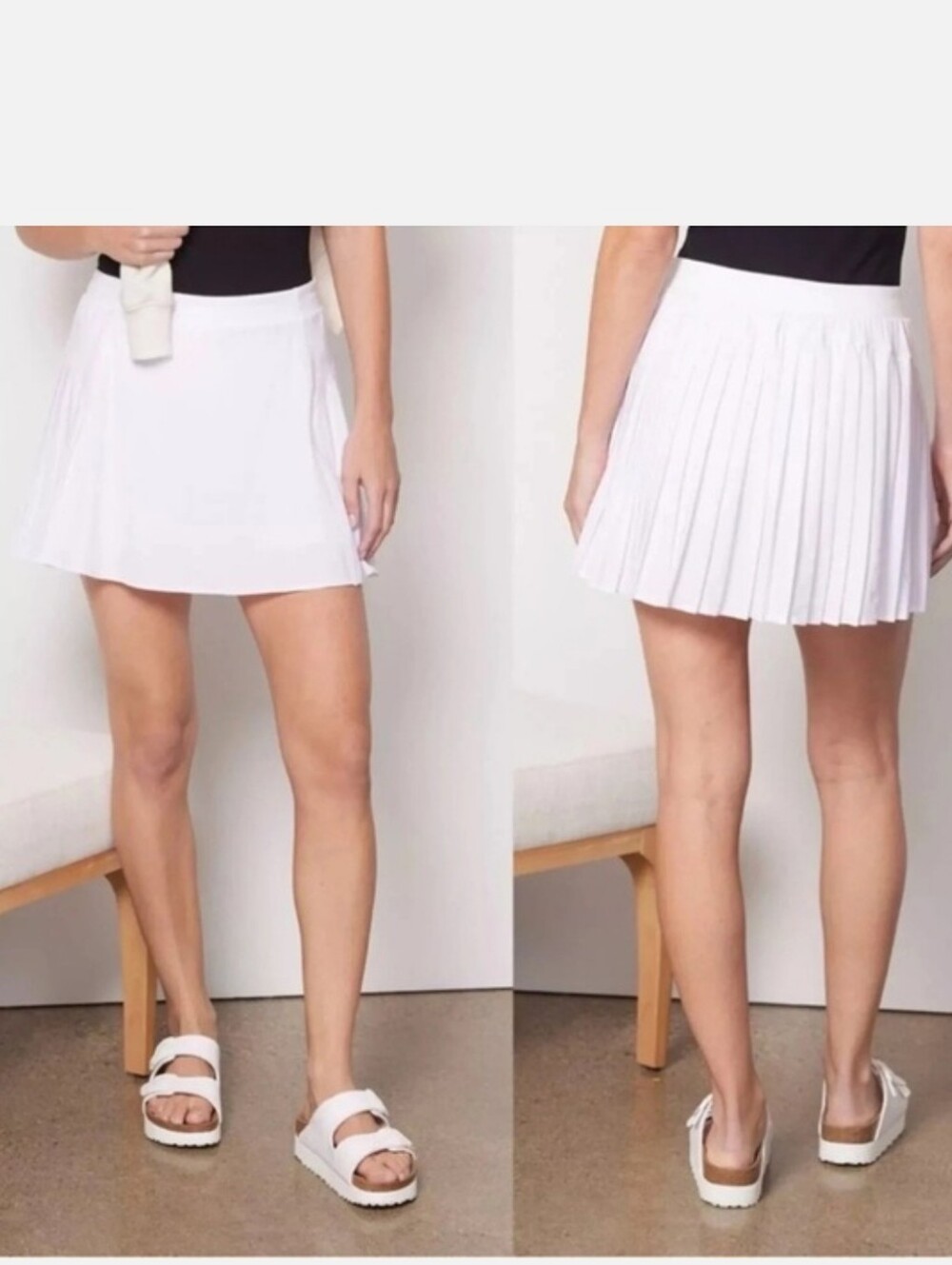 Spanx Get Moving Pleated 17" Skort In White